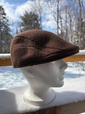 Kangol Brown Wool Flat Cap - Men's Driving Cap
